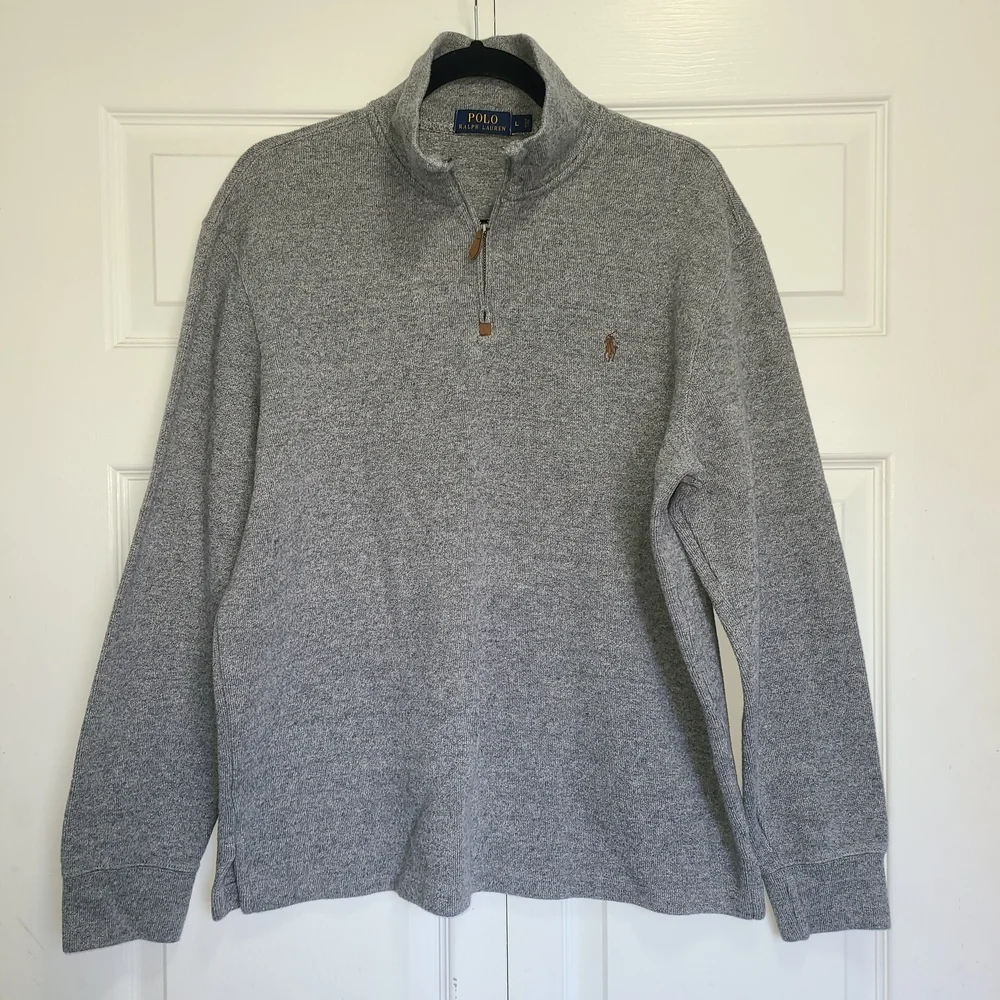 Polo by‎ Ralph Lauren Gray Quarter-Zip Sweater